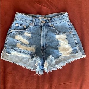Pull&Bear High Waisted Cheeky Shorts